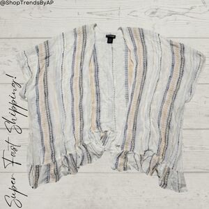 Steve Madden Striped Open Shrug